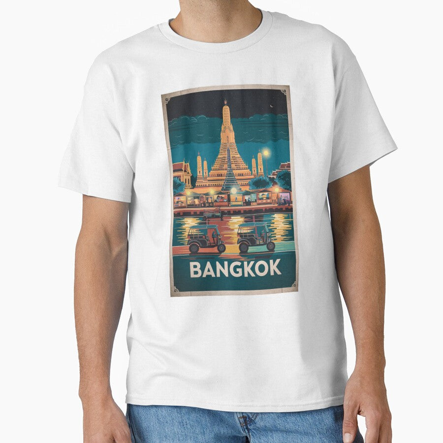 Bangkok Vintage Travel Poster by TravelerRat