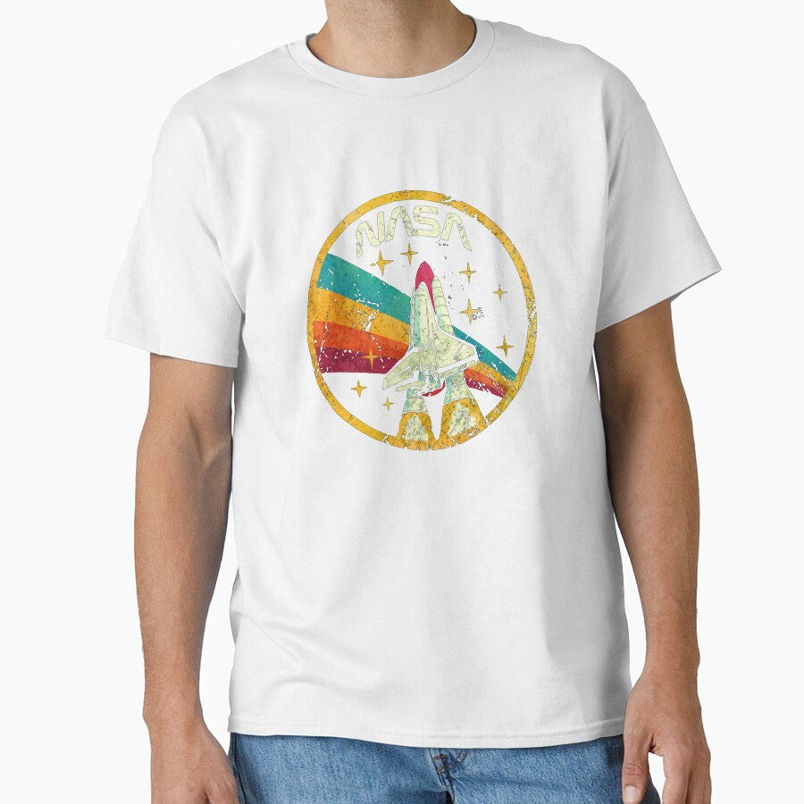 USA Space Agency Vintage Colors V03 T-Shirt_2546541 by KTY-NUSS