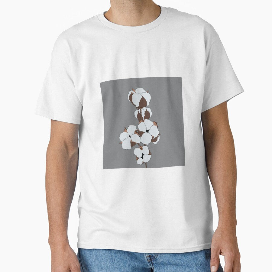 Botanical illustration | Flowering branch cotton by mariline-design