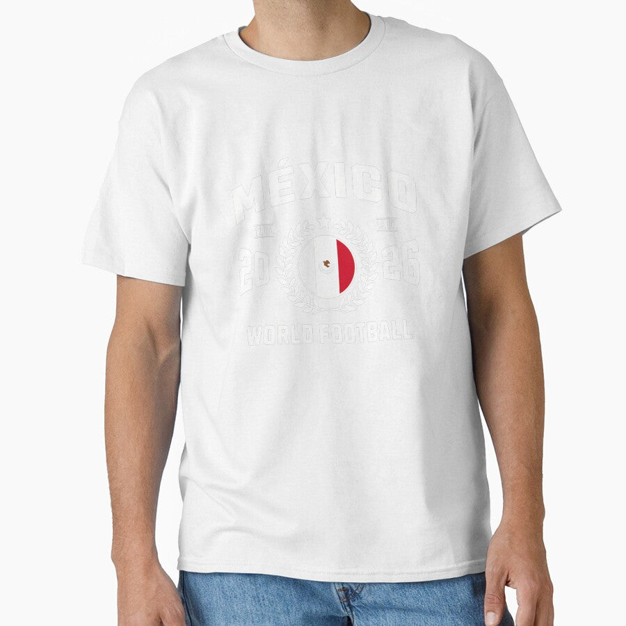 Mexico Football Supporter 2026 Badge Design T-Shirt_83999123 by kevincuellar