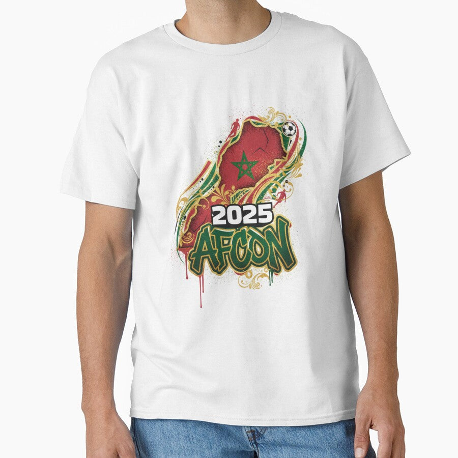 AFCON 2025 Morocco Graffiti Football Art – African Cup Design by AGRO ART
