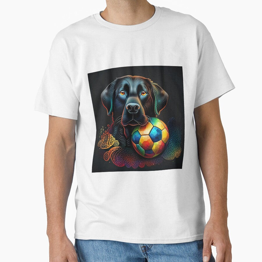 Black Labrador Football Fan by javaoverride