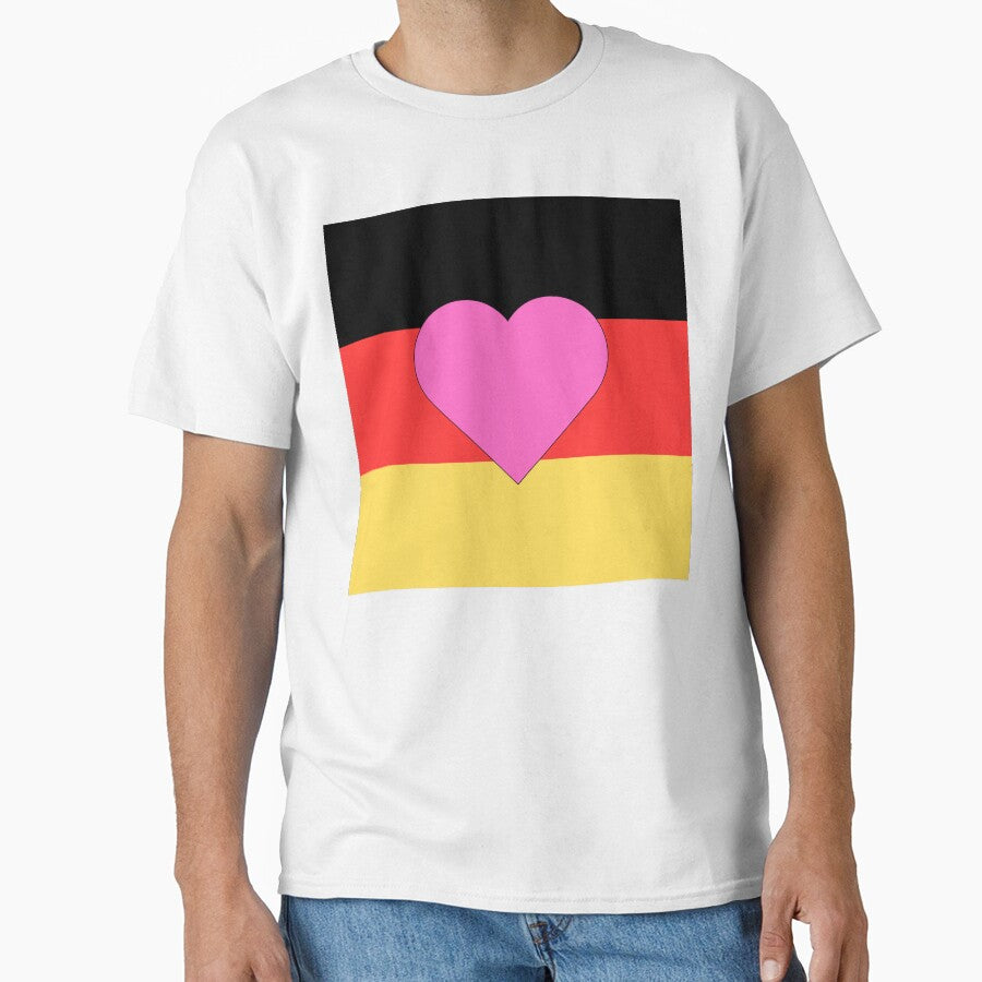 Pink heart on German flag by madkiitten