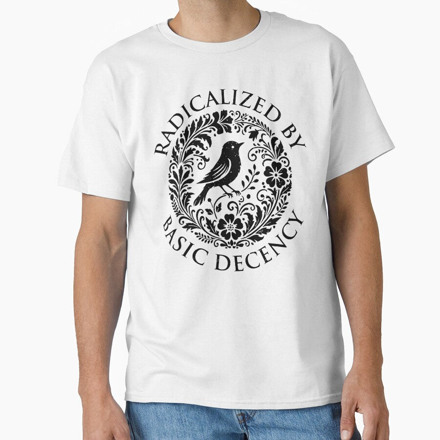 Radicalized By Basic Decency Flower Bird Equality Political Art by michealhunt1