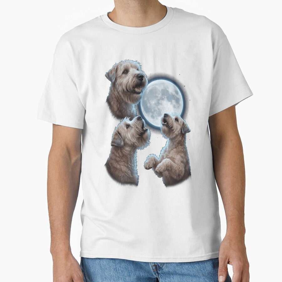 Soft Coated Wheaten Terrier Howling Moon Art Dog Owner by TerryConnells