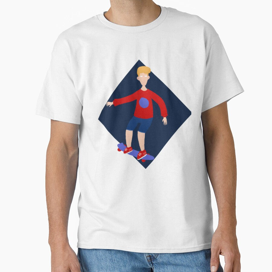 Blond skater riding on skateboard by VickiAshley