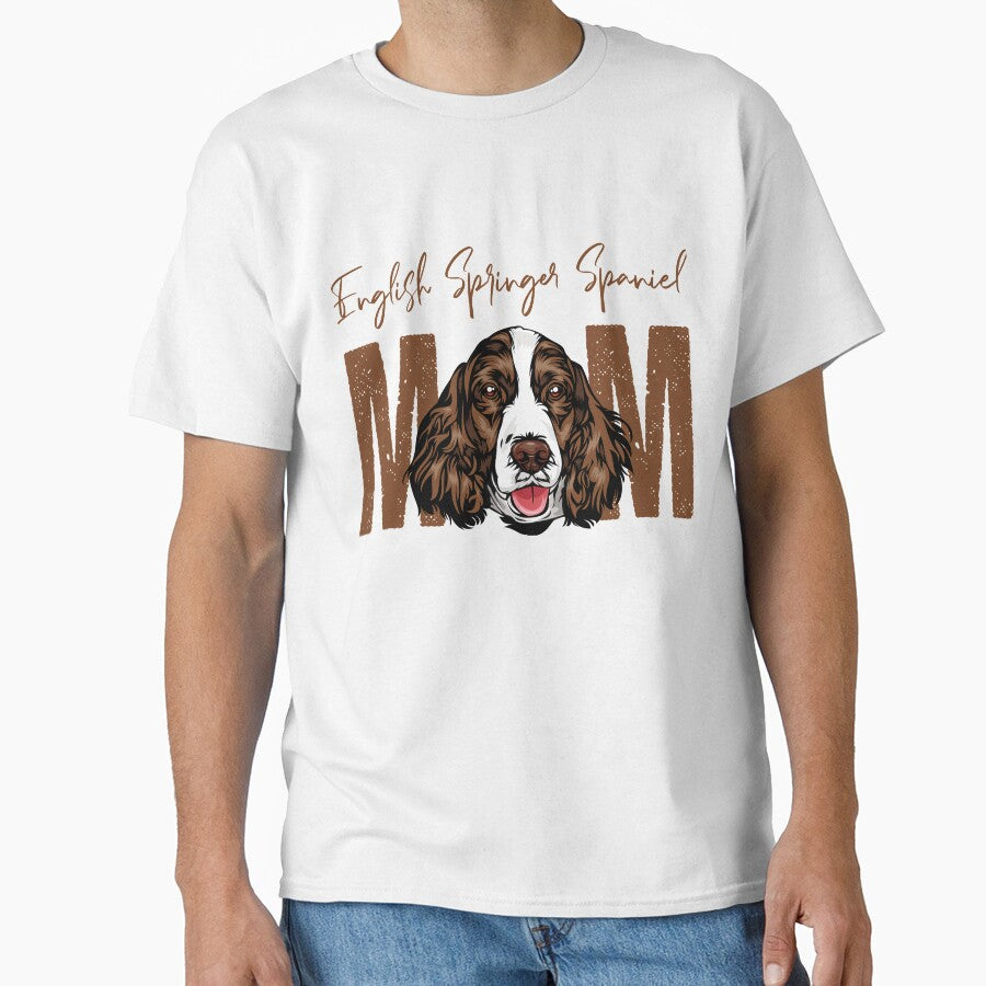 English Springer Spaniel Mom, Dog Mom Shirt, Gift idea for English Springer Spanieln  owner, Slim Fit T-Shirt by ayotees