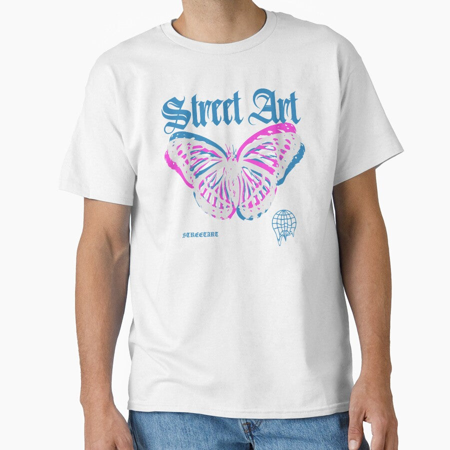 Vibrant Butterfly Street Art - Urban Streetwear by Margival