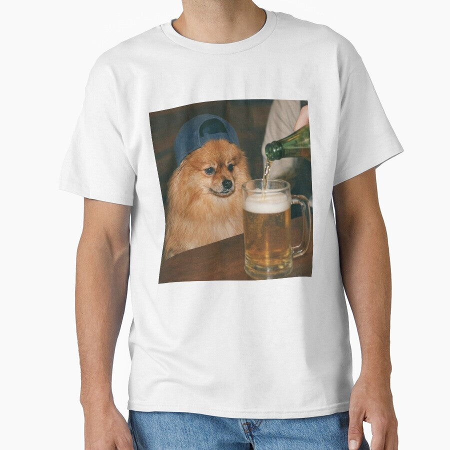 Funny Pomeranian Drinking Beer by ascribbler19