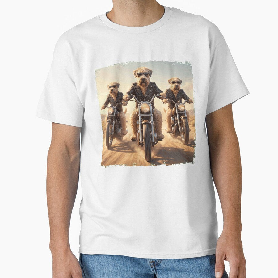 Funny Soft Coated Wheaten Terrier Motorcycle Meme Dog Lover by DoodleTortle