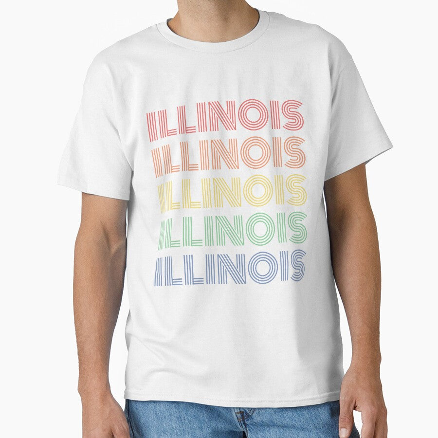 Illinois Retro Vintage Classic Fan Gift by LadySaltwater