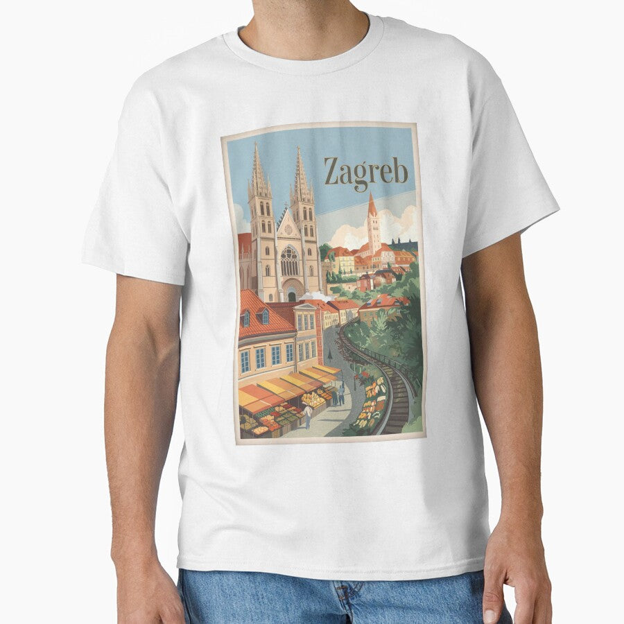 Zagreb Vintage Travel Poster by TravelerRat