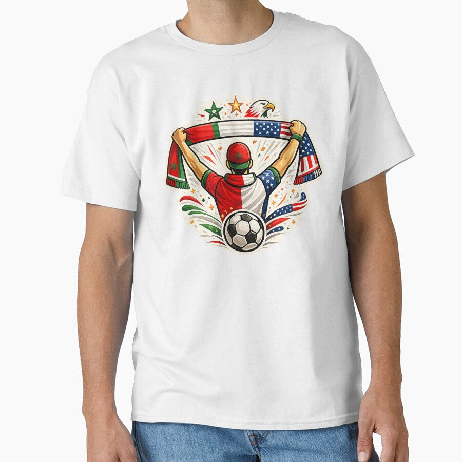 USA Morocco Soccer Support Together by Corvoria