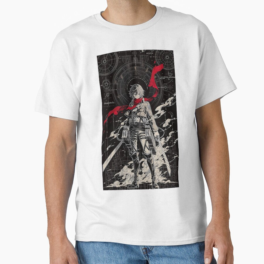 Red Scarf Anime Warrior | Tactical Blade Fighter Aesthetic | Dark Manga Style Female Soldier by Dyan4
