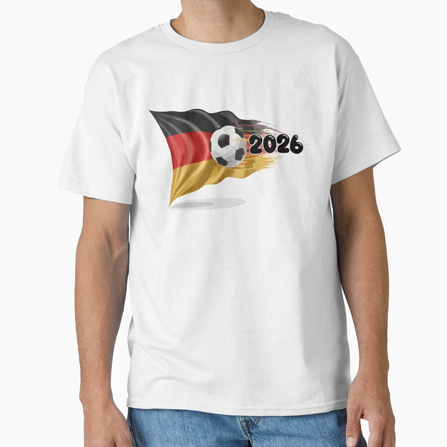 Germany Soccer 2026 Fan Tee: Black-Red-Gold Flag Football Design - Perfect Gift for World Cup Fans! by nymphengut