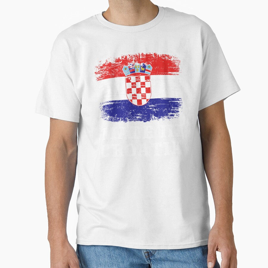 Retro Made in Croatia Flag - Distressed Croatian Heritage by Dmetalx Art Apparel