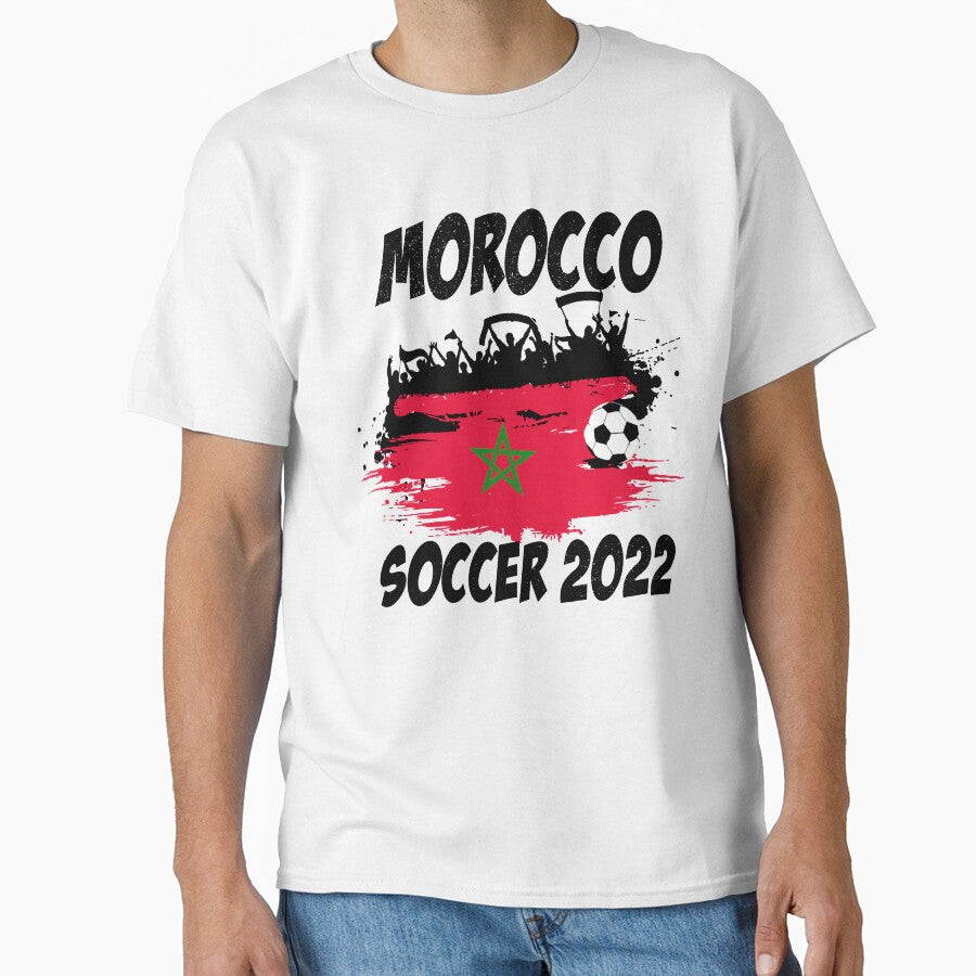 National Morocco Flag For Men Women With football Morocco fans by LAPSOStudios