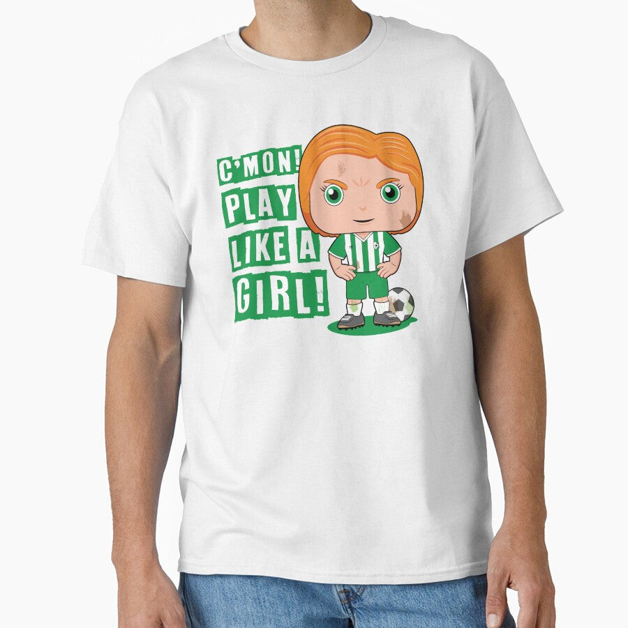 C'mon! Play like a girl - kids soccer design by essjaydesigns