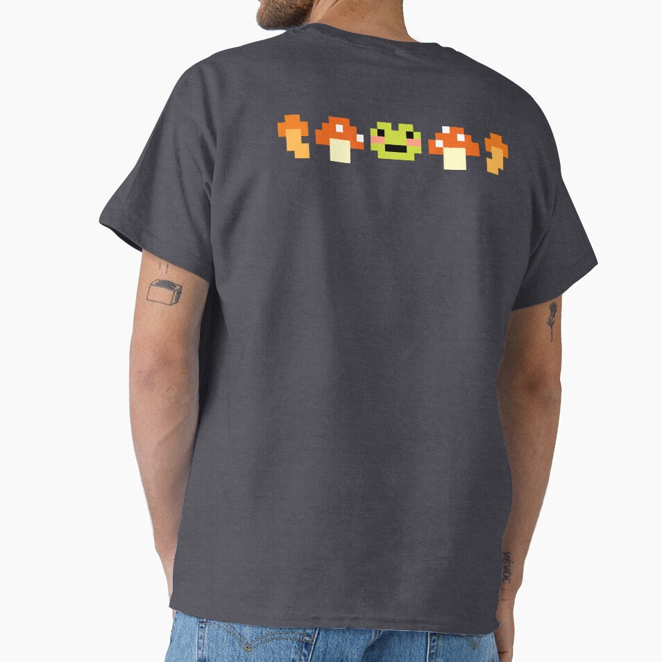 Pixel Frog Mushroom – Cute Retro Pixel Art Nature Design by Aku-passion