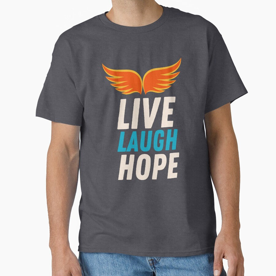 Live Laugh Hope - Short Motivational Saying | Colorful Stylish Hope Typography by Delandor