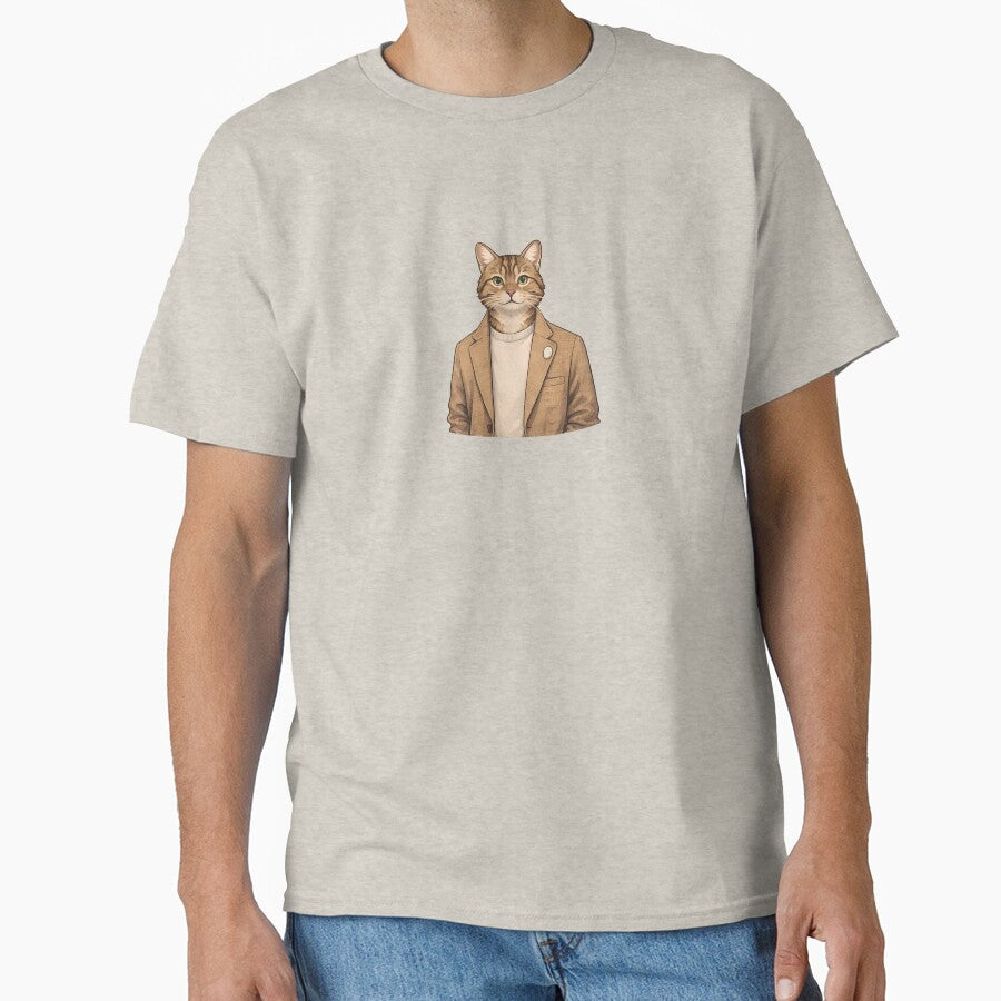 Quiet Cat in Oversized Blazer Illustration by Ombrya