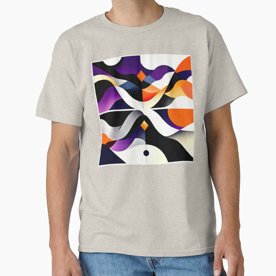prismatic rhythm 4 color abstract colorful geometric design by SmashingDeals