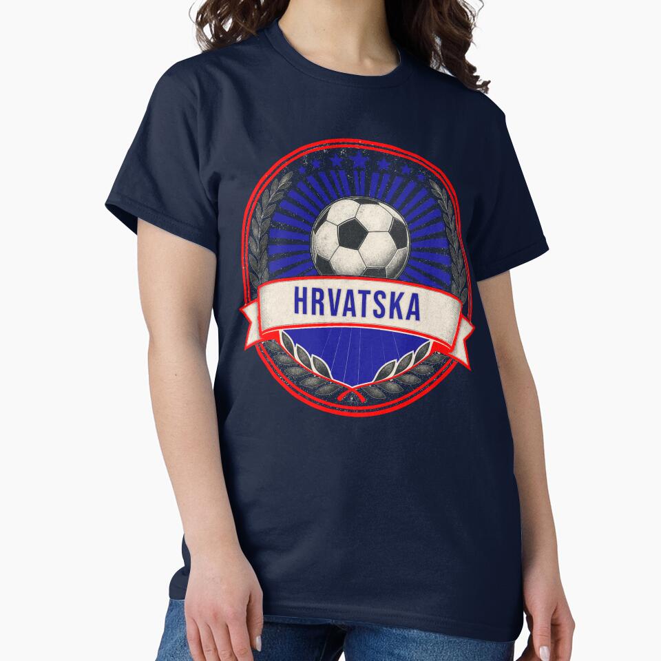 Croatia Vintage Soccer Crest — Retro Hrvatska Football Badge Fan Emblem by icemanphotos