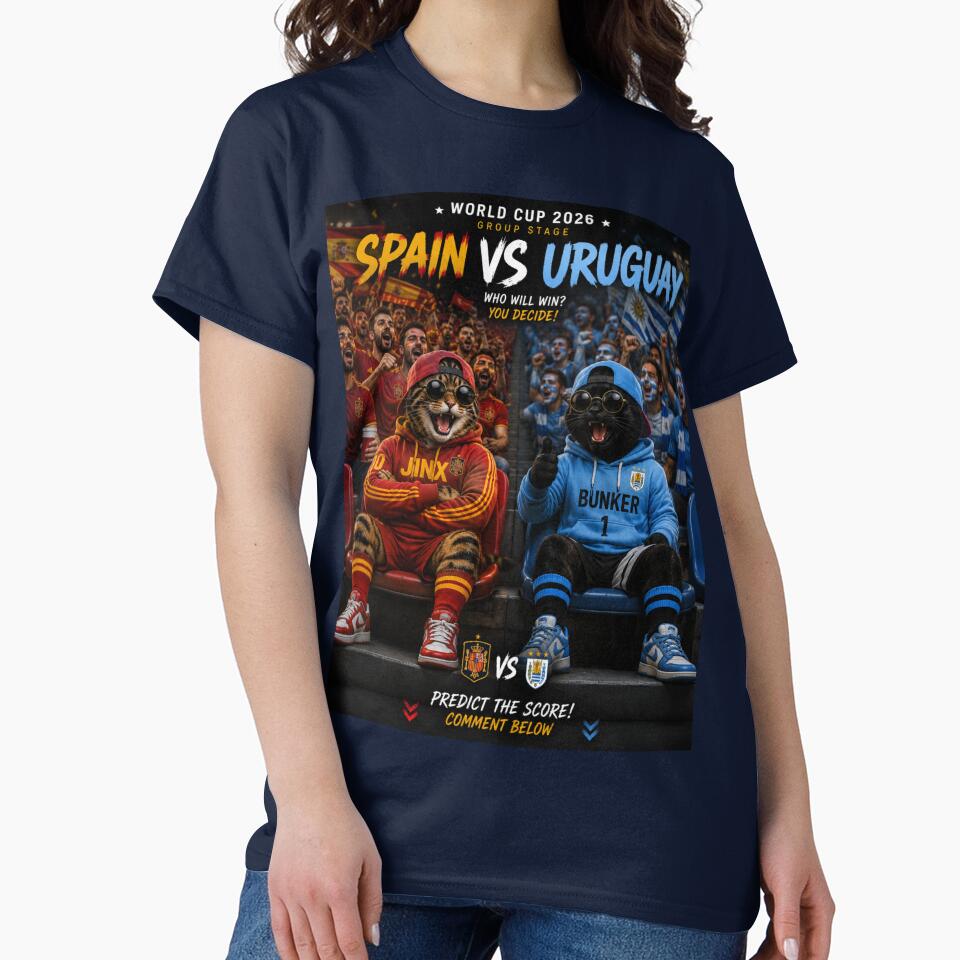 Spain  vs Uruguay Cat Soccer Match by nexargraphics