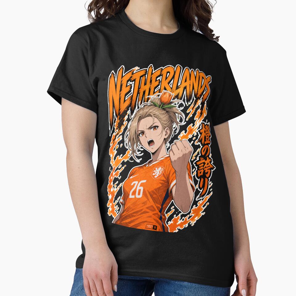 Fierce Netherlands Anime Soccer Girl - World Cup 2026 by Senpai Syndicate