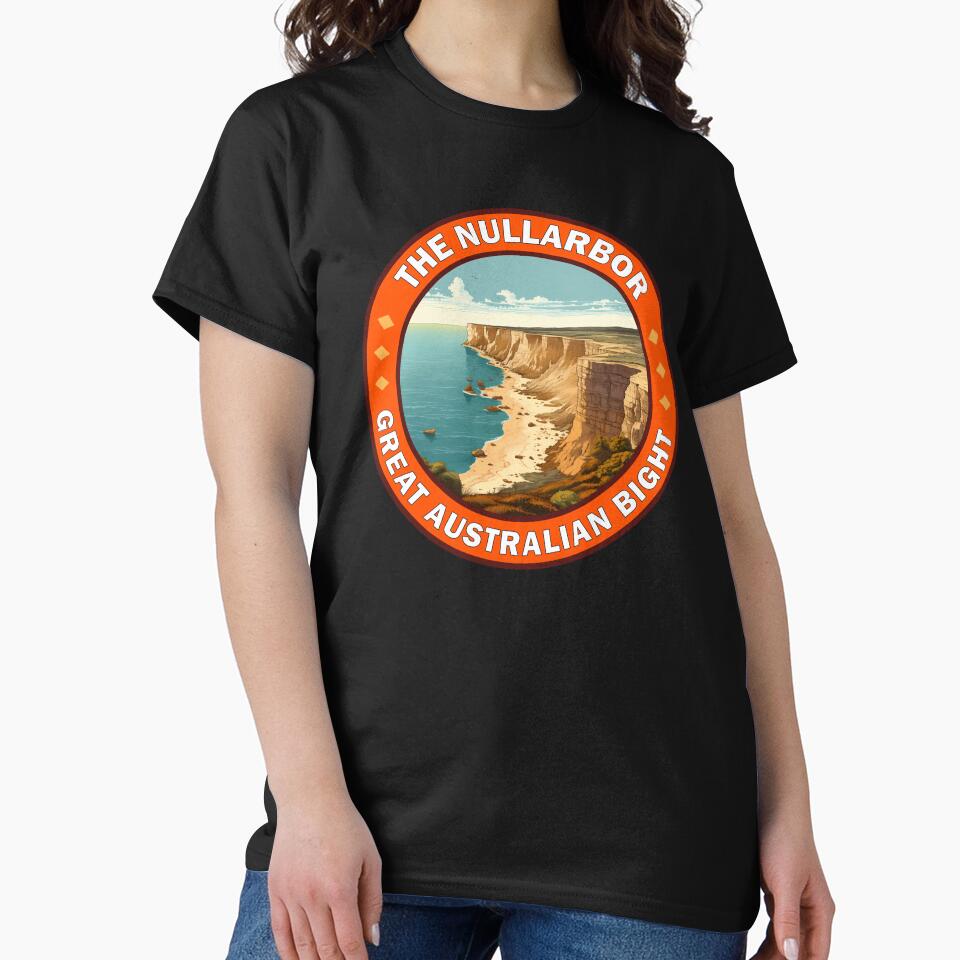 The Nullarbor Great Australian Bight Travel Retro Emblem by KrisSidDesigns
