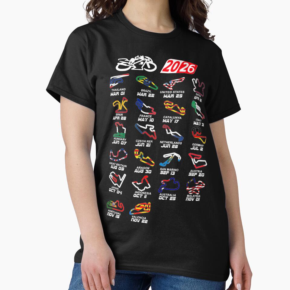 Calendar season 2026 MotoGp circuits colors by ideasfinder