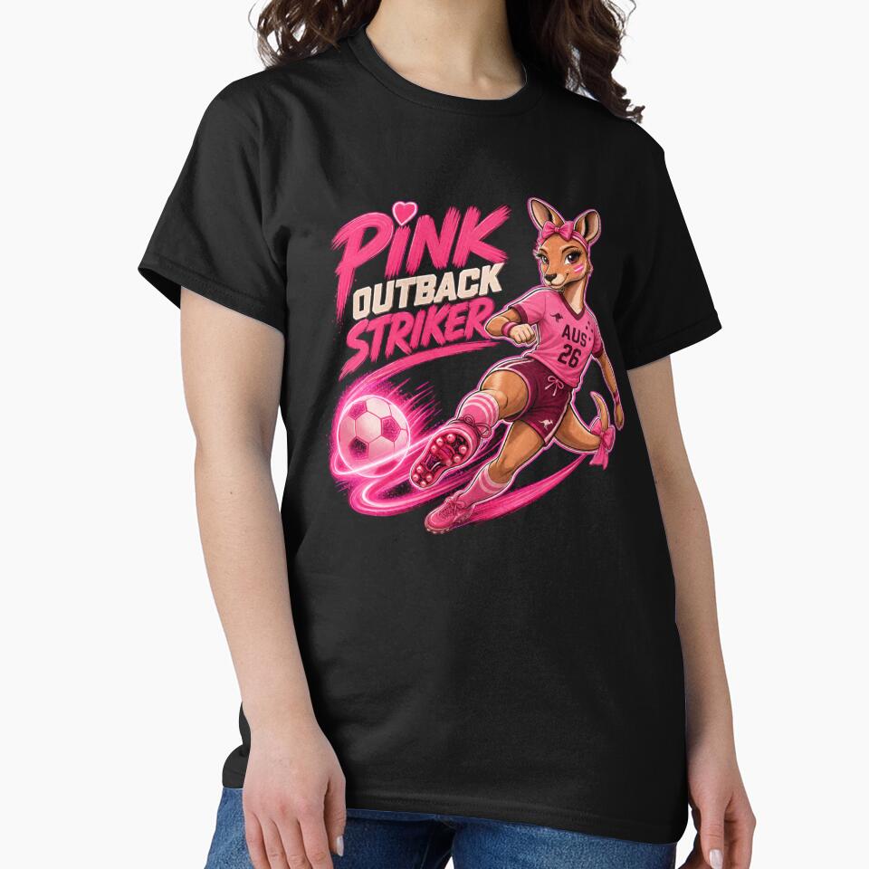 Pink Outback Striker Soccer Kangaroo Shirt | Australia Football Aesthetic 2026 by Prime legend