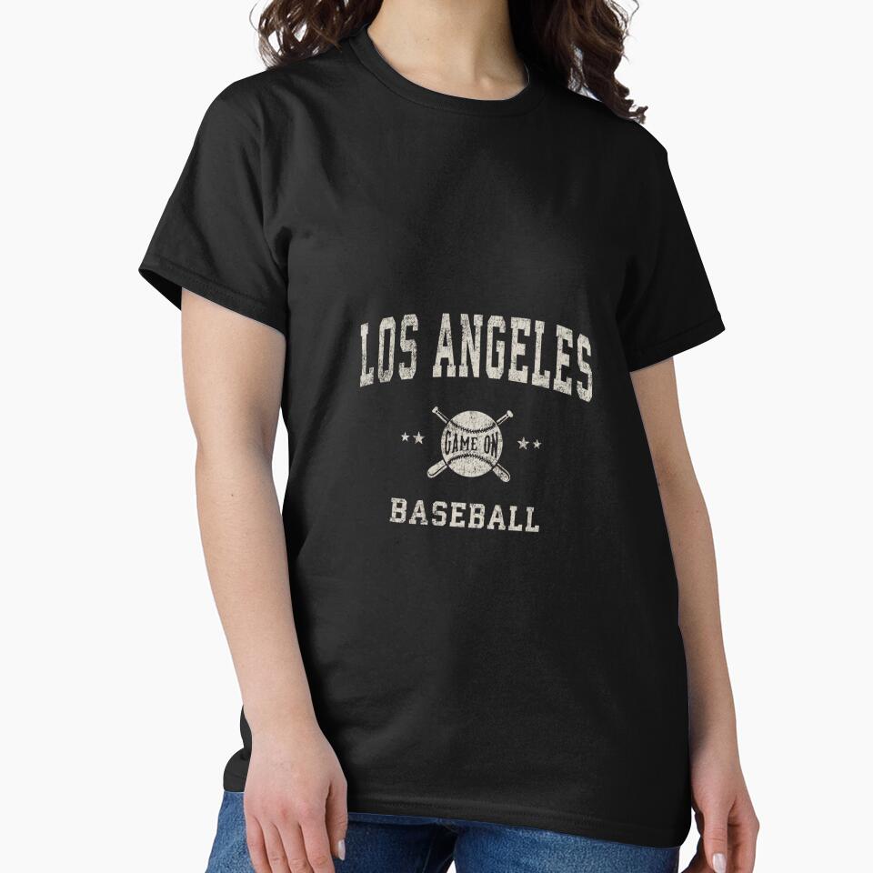 Los Angeles LA Vintage Baseball Throwback Retro Design by MollyLYork