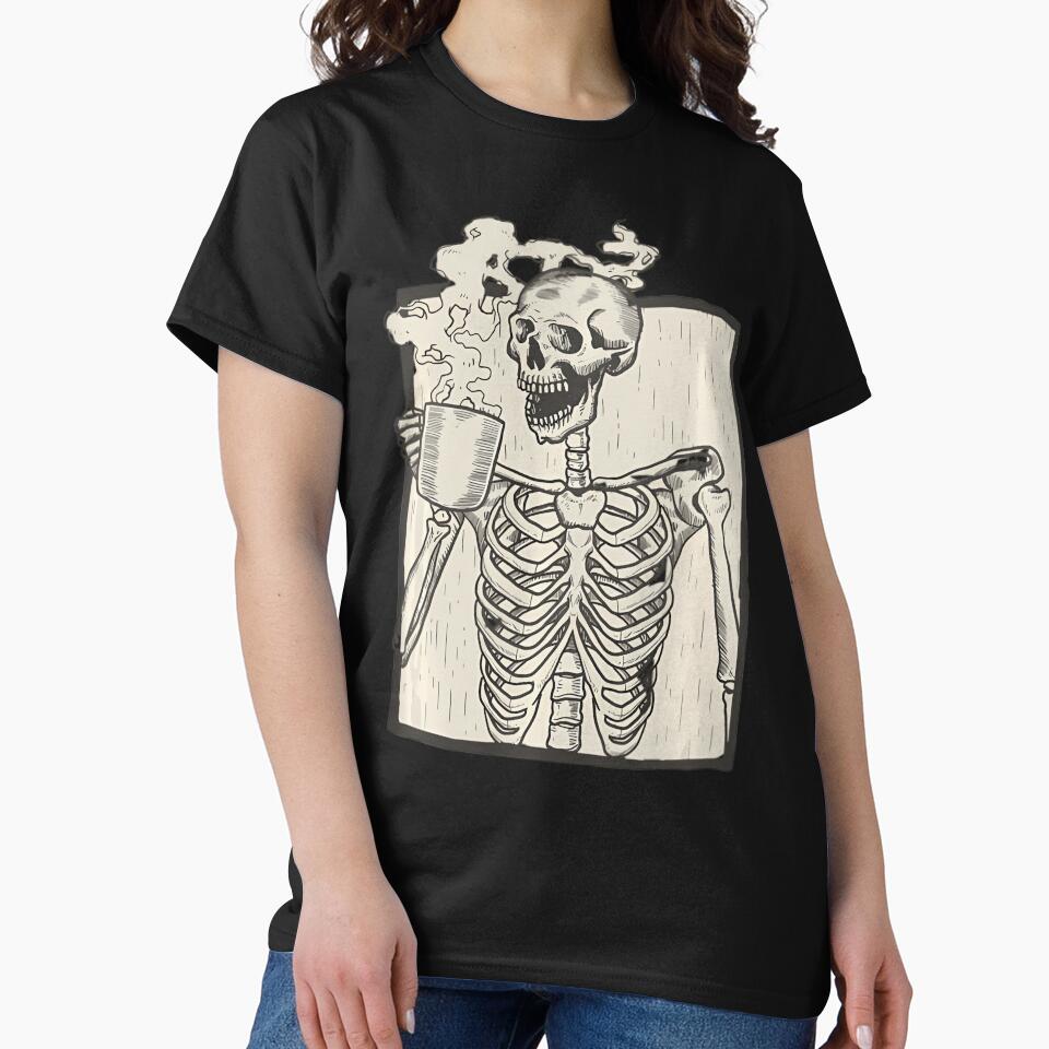 HALLOWEEN SKULL GRAPHIC PRINT FLEECE OVERSIZED Swea by yowsprguljb36