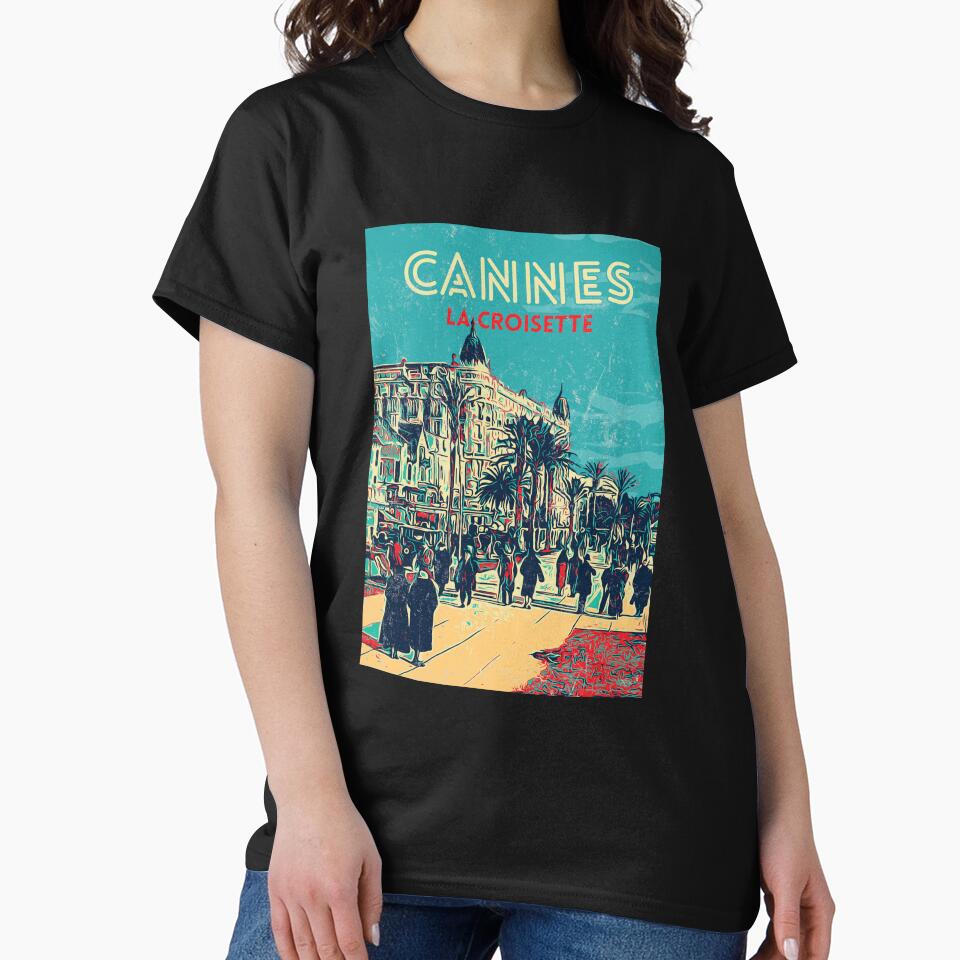 Retro vintage illustration of Cannes La Croisette, French Riviera by Lemomo-artworks
