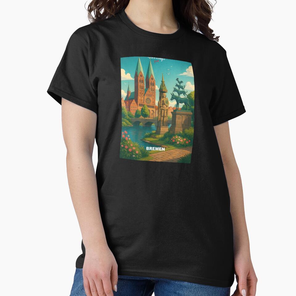 Greetings from BREMEN Germany - Modern Colorful City View by Earth Celebration Designs