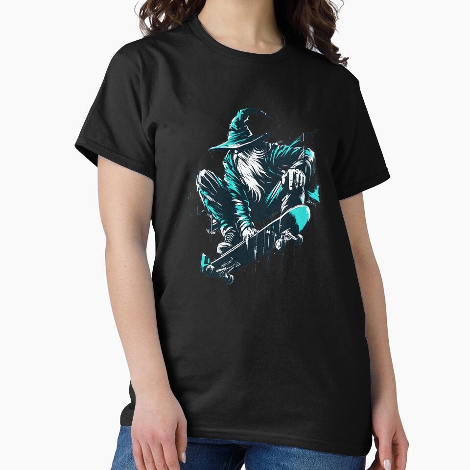 Cool blue skate wizard by TomFrontierArt