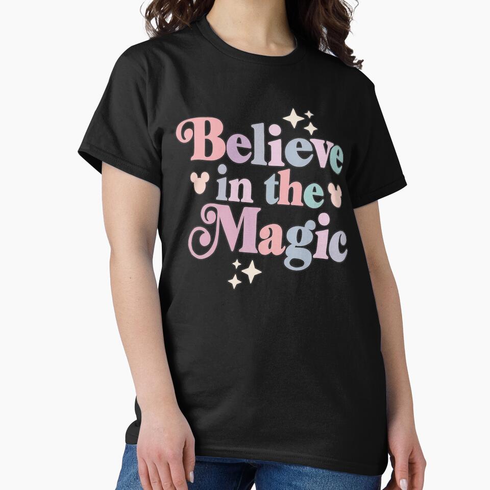 FRYAID Magical Shirt Women Believe in The Magic Tshirt Kingdom Castle Tie Dye Tee Family Holiday Vacation Short Sleeve Tops by ChockletBoy