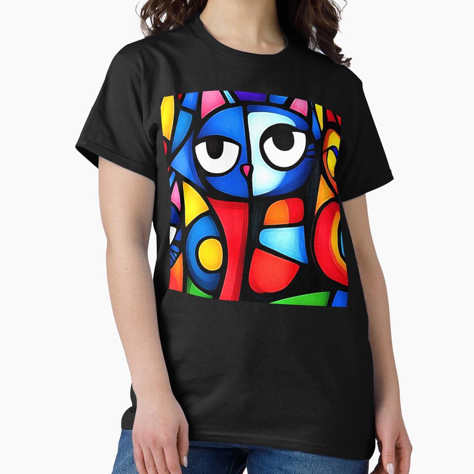 Pop Art Colorful Cat Fantasy Design Abstract Art by DEC02