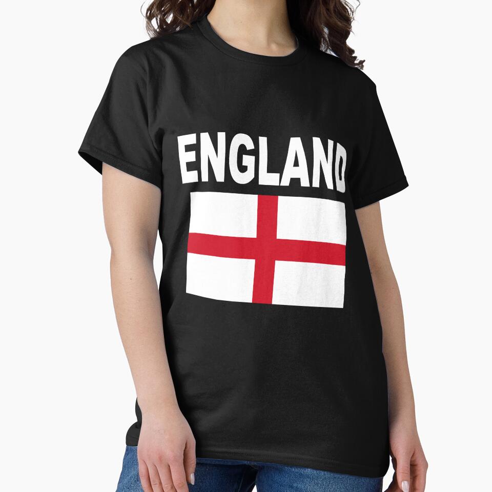 England Flag T-Shirt British English Cool Uk Flags Gift Tee by BCNDesign