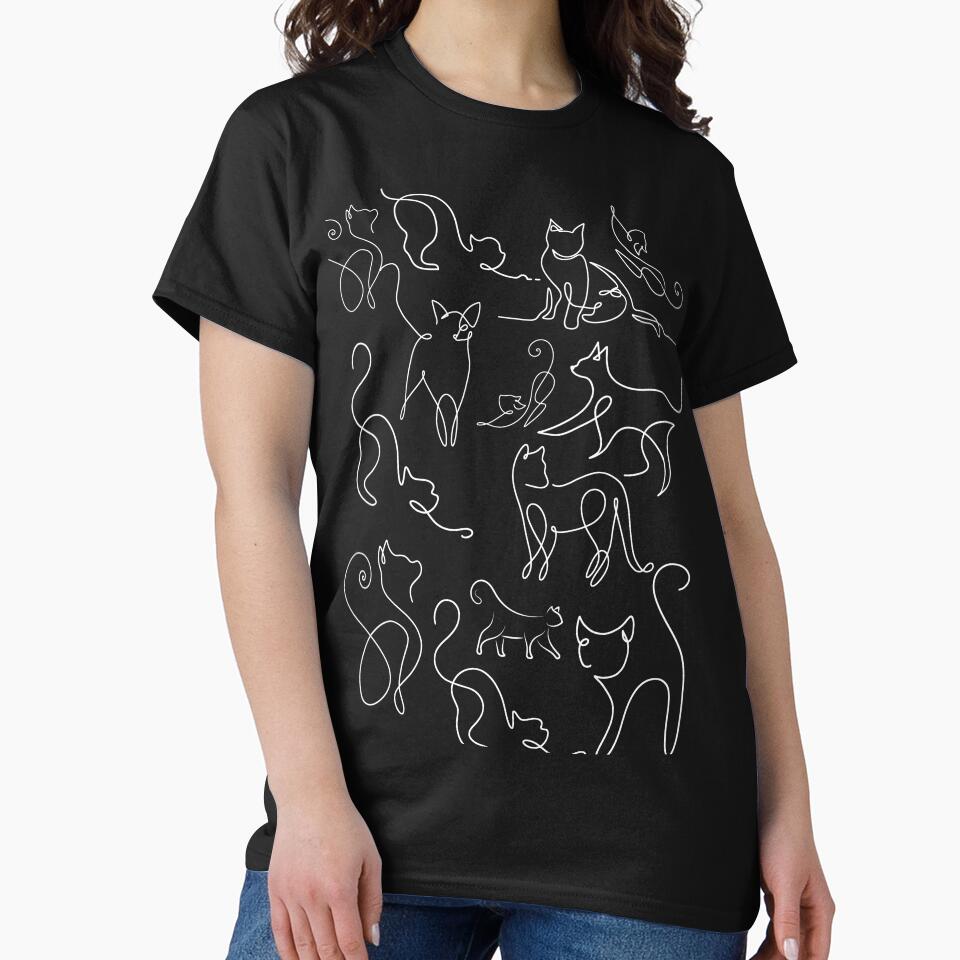 Black cats, doodle style, Dark themed! by ByNiran