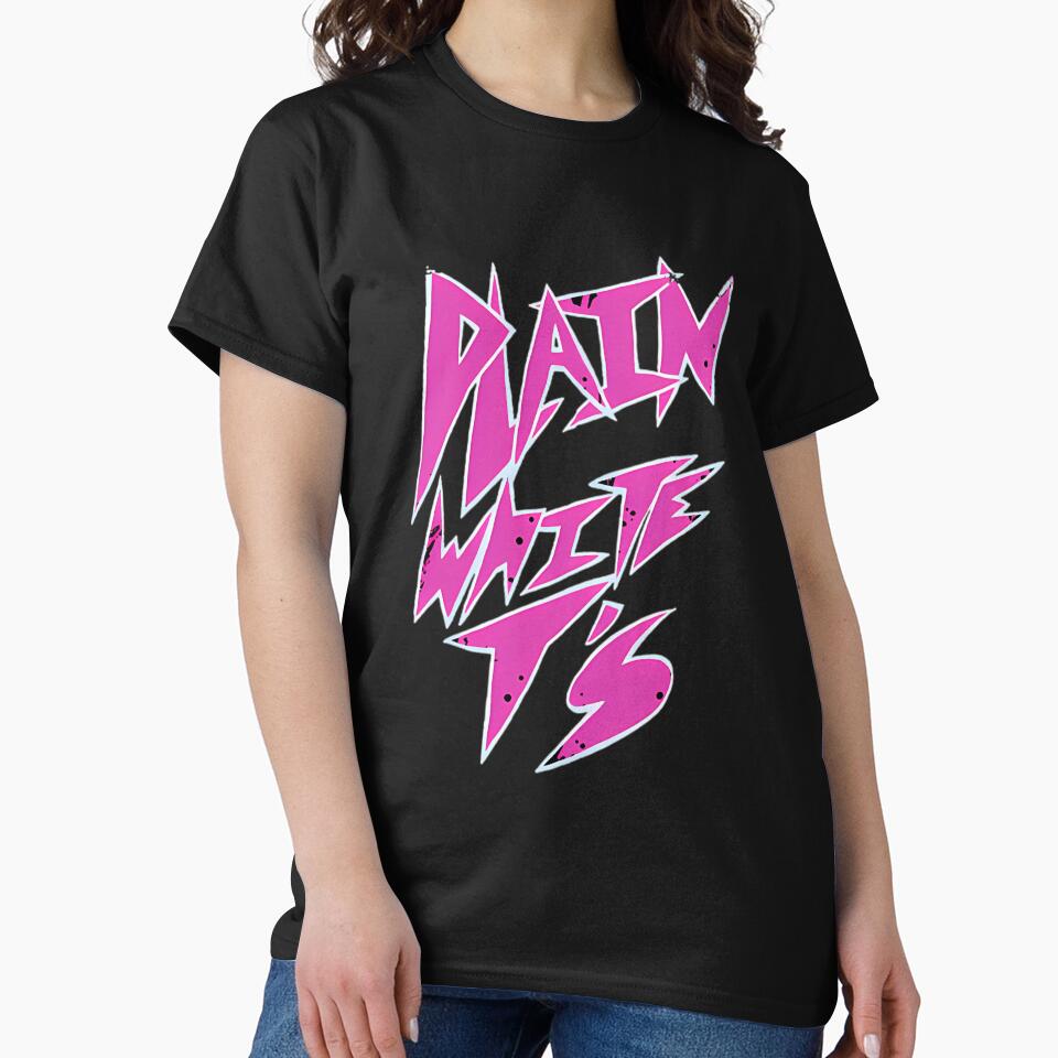Plain White Ts Neon Pink Sharp Logo Pop Punk Emo by MarieMorin1