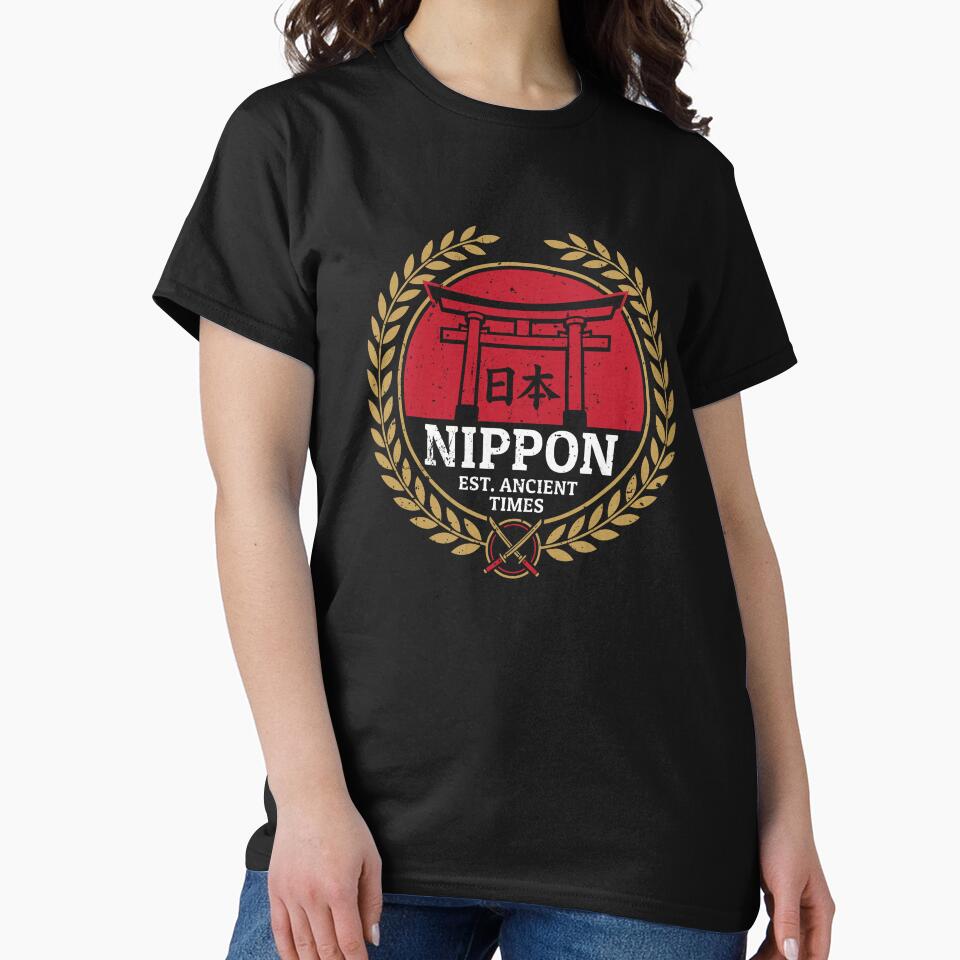 Nippon Japan Heritage Torii Samurai Crest by crouchingpixel