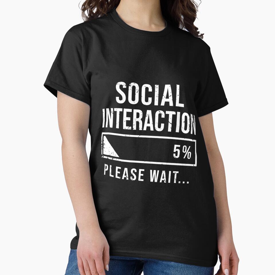 Social Battery Low Funny Introvert Loading Bar Sarcasm by JohnVBurks