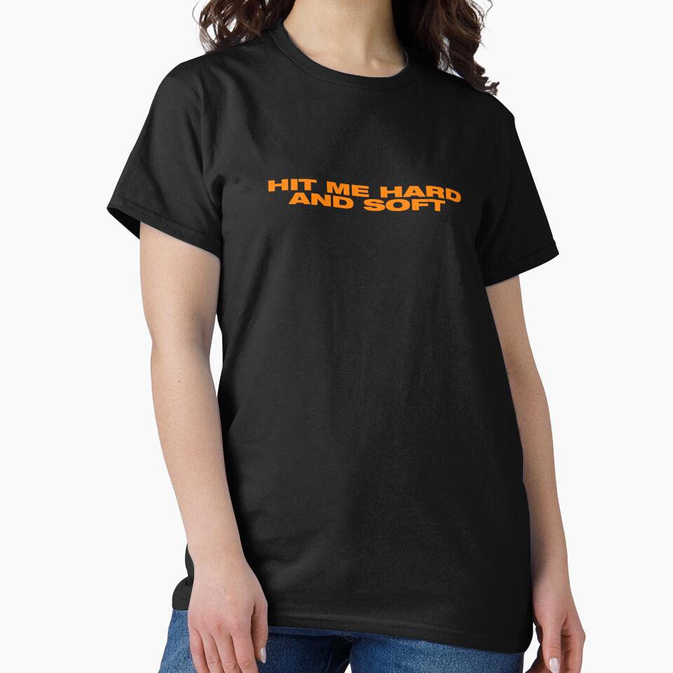 Hit Me Hard And Soft Bold Orange Text Typography by aestheticqueen