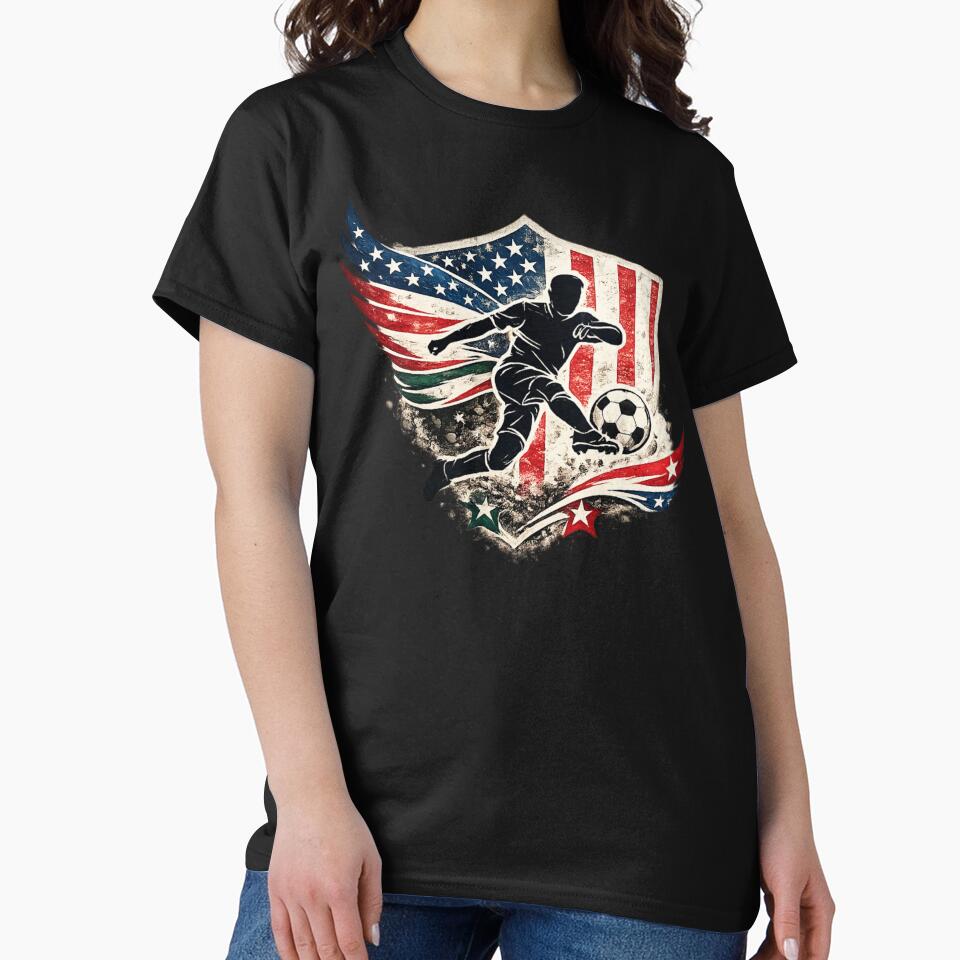 American Soccer Fan Gift Vintage by Corvoria