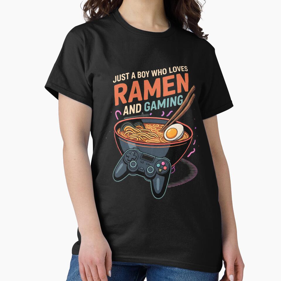 Ramen Gaming Shirt, Funny Gamer T Shirt, Unisex Ramen Lover Graphic Tee by OlyvieArt