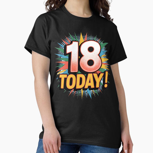 18 Today simple unisex graphic for 18th birthday by Pixel Palace