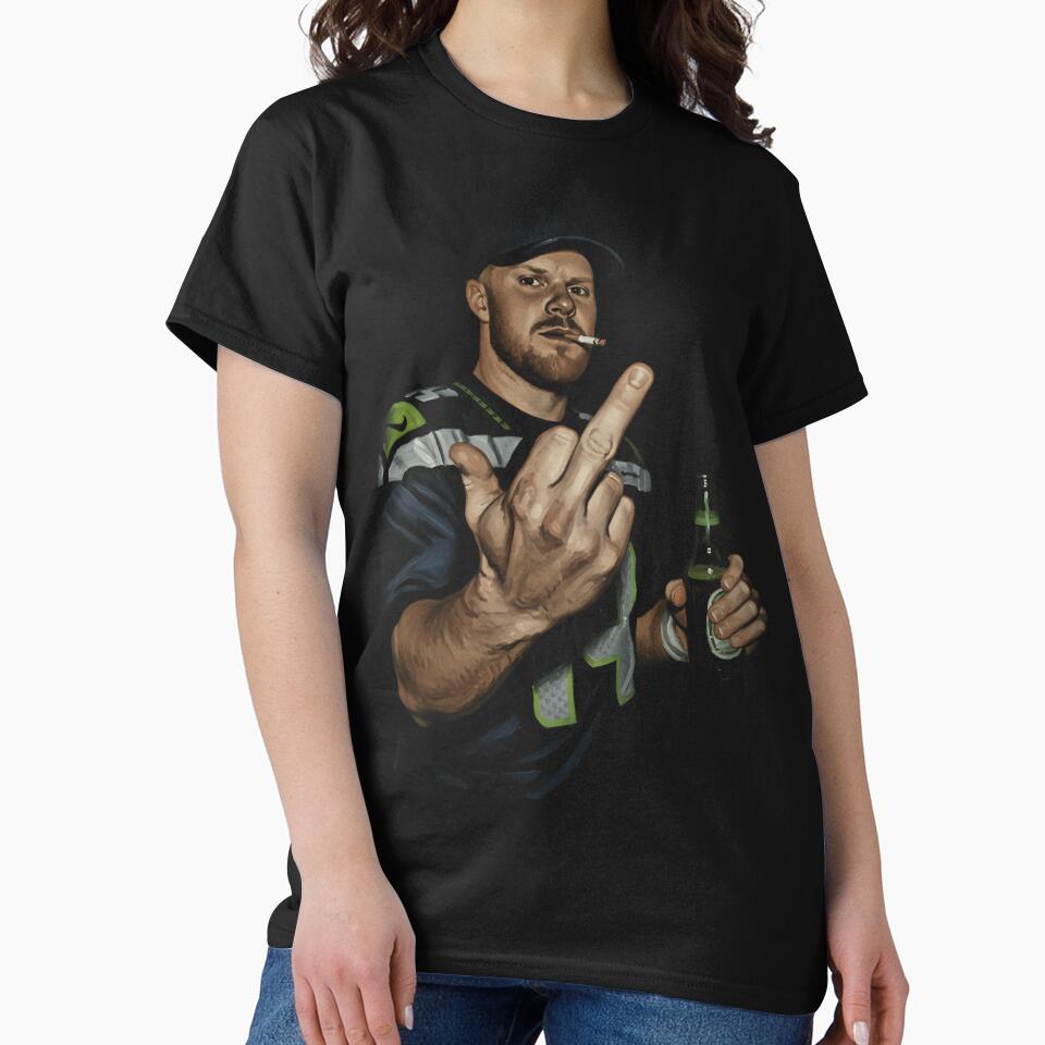 Meme Sam darnold Middle Finge bLACK 90s White by J-Mindful