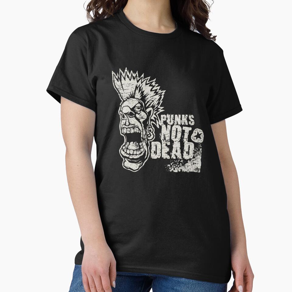 Punks Not Dead Mohawk Skull by CosmicControl